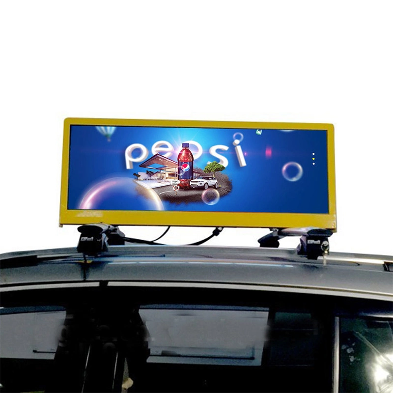 P3.076 السيارة السقف الإعلان عن رسالة تاكسي أجرة مقاومة للماء الألوان الكاملة في الهواء الطلق شاشة LED العلوية لسيارة الأجرة