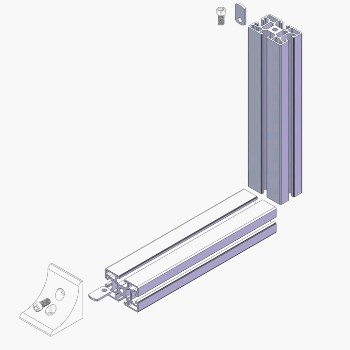 Trou de Msr Chinamanufacturer 2 4545h strong support pour le profil aluminium extrudé