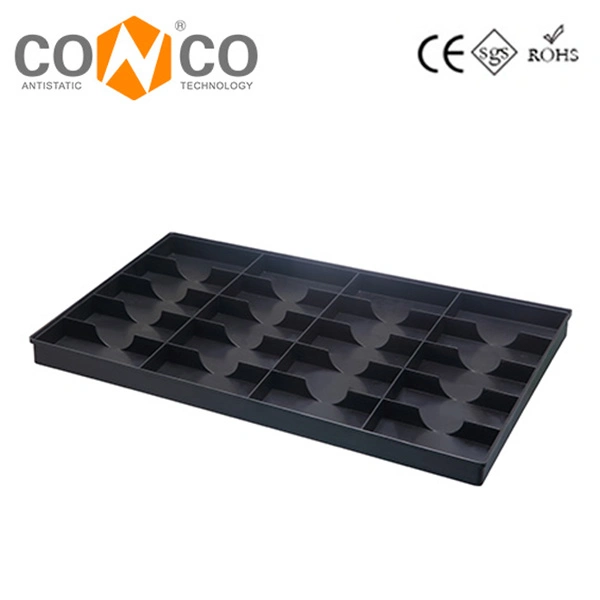 Conco PP negro antiestático 430*330*67mm Bandeja