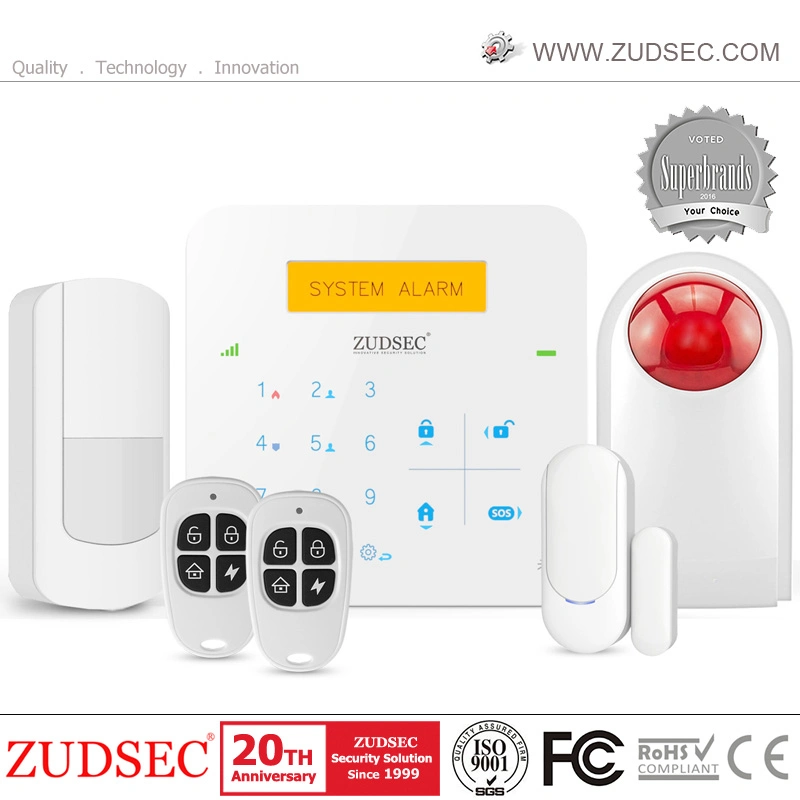 Touch Keypad GSM House Burglar Alarm with APP Control