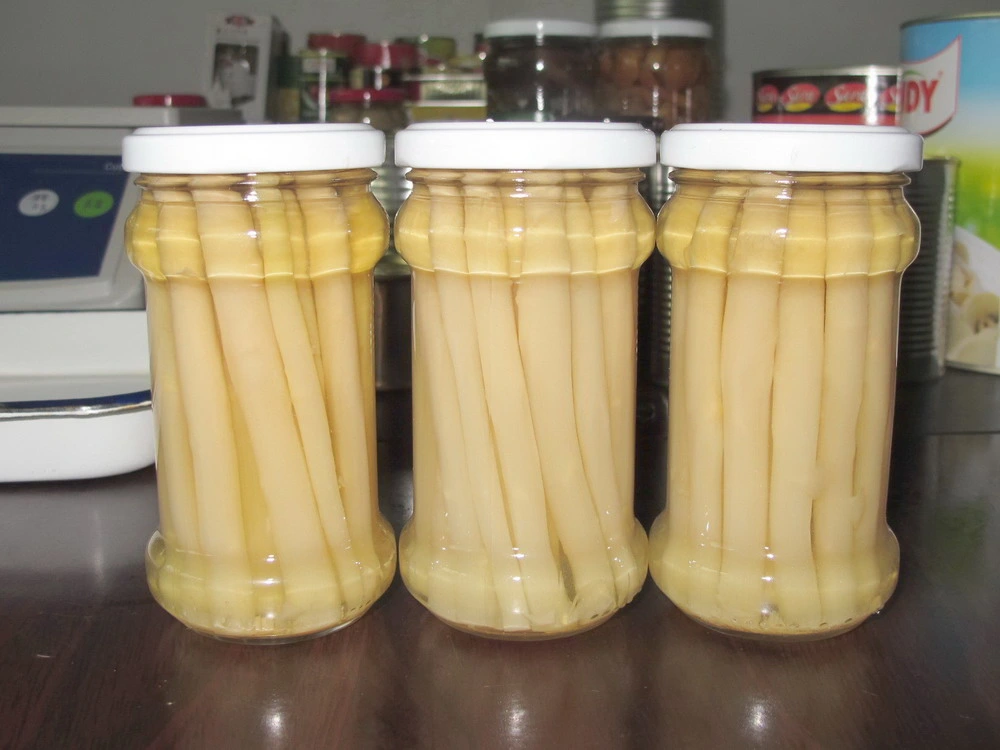 Canned Asparagus Canned White Asparagus Whole in Glass Jar 212ml From China