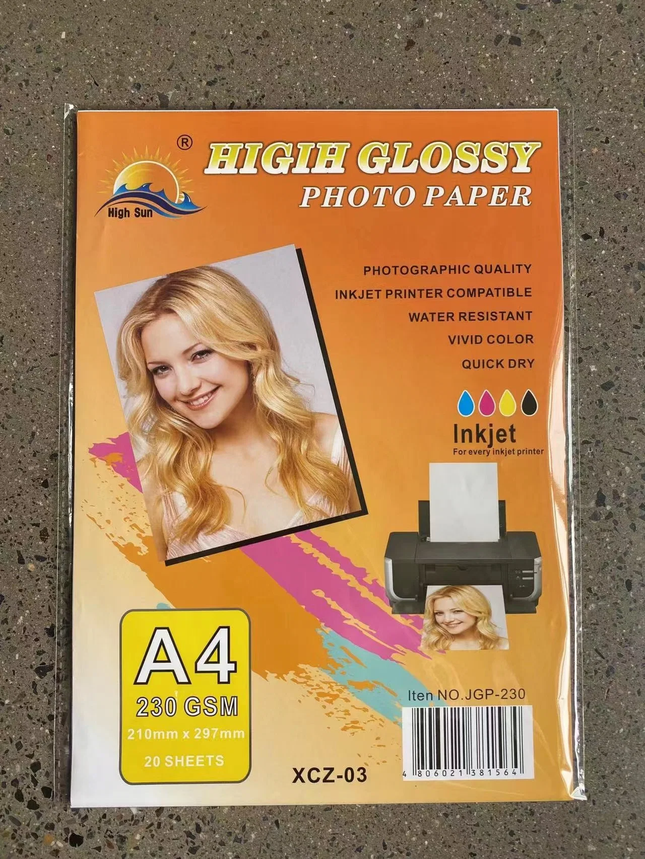 135GSM Stickers A4 High Matte Glossy Single Adhesive Sticker Photo Paper for Inkjet Printing