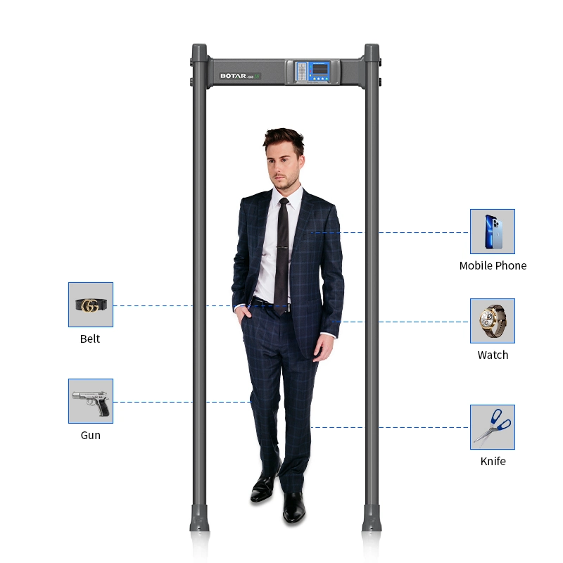 Escáner de cuerpo completo Gate paseo por la puerta del detector de metales para la comprobación de seguridad