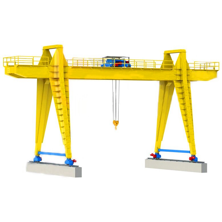 80 Ton Mg Model Wide Span Double Girder Outdoor Rail Cable Operated Overhead Lifting Gantry Crane