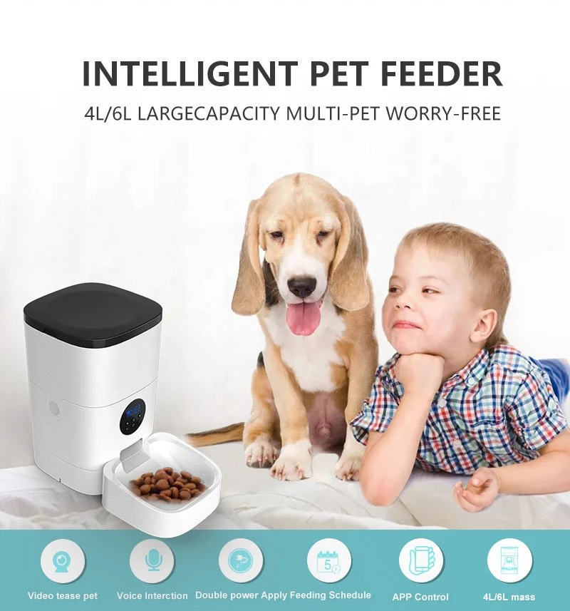 Smart Durable presión del dedo de mascotas perros gatos Alimentador Automático dispensador de alimentos el tazón de la estación de alimentación plato temporizador