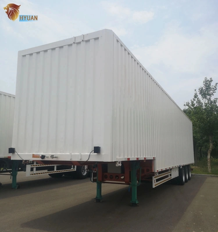 Vehicle Master 2 3 4 Axles Container Trailer Box Semi Trunk Trailer 30-100 Tons Enclosed Dry Van Cargo