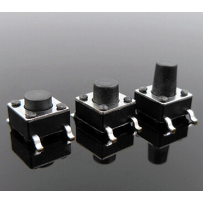 Interruptor de tacto SMD con 4,5*4,5 mm mango redondeado de 4 pines