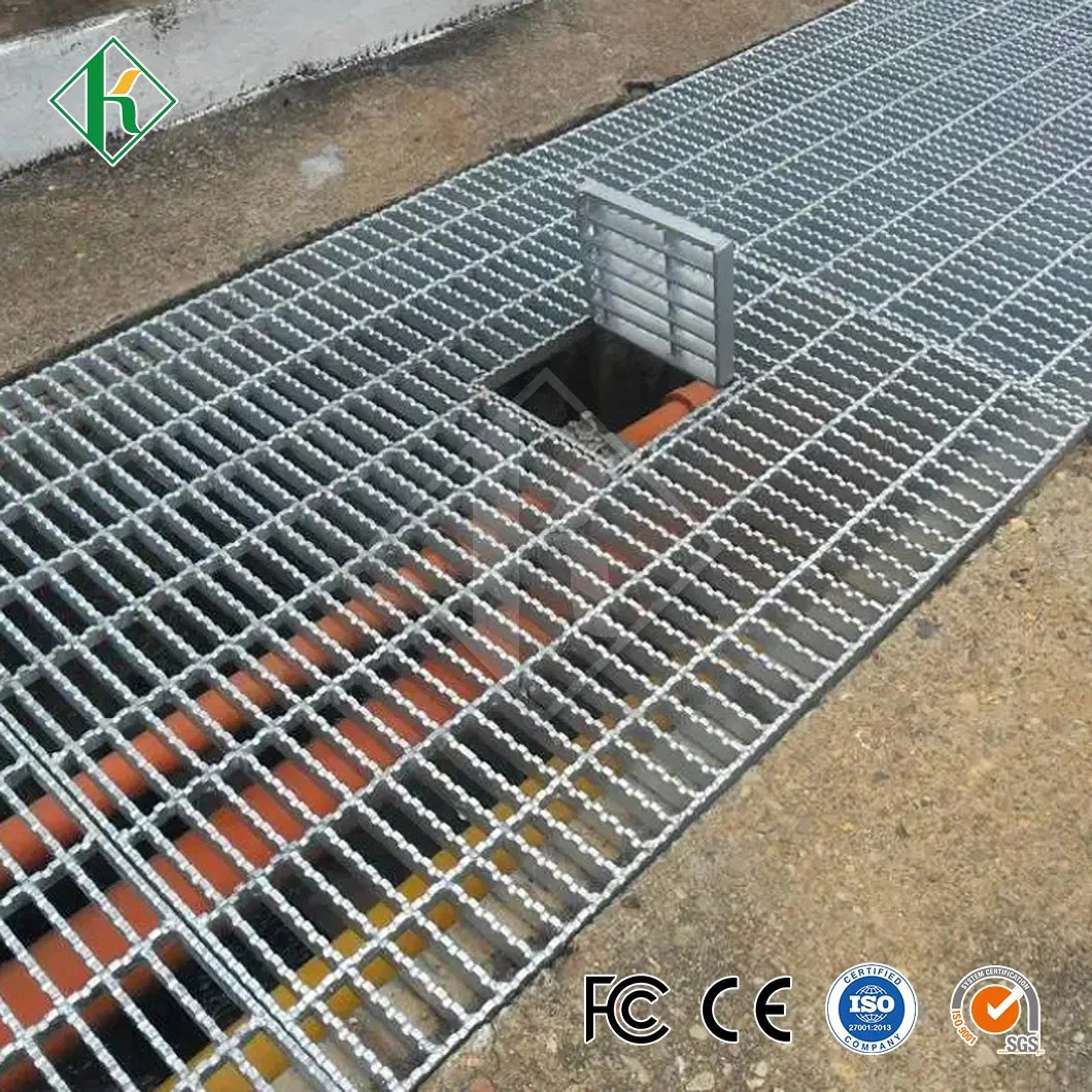 Kaiheng Steel Grating Platform Supplier Trench Drain Covers Stainless Steel China Anti-Theft Iron Drain Grates