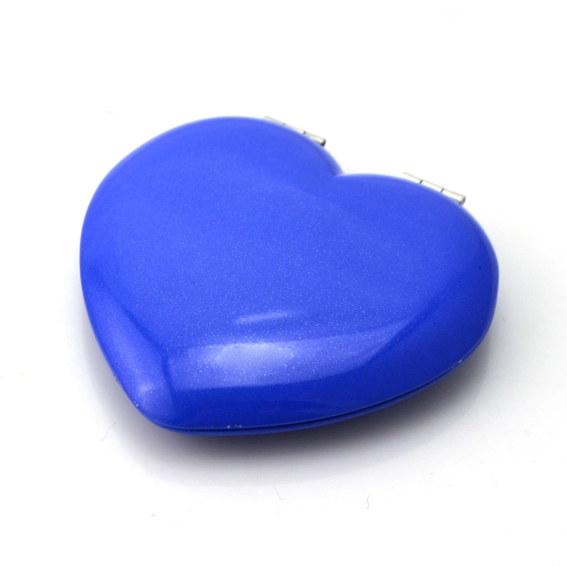 Metal Heart Shape Double Sides Magnifying Makeup Pocket Mirror