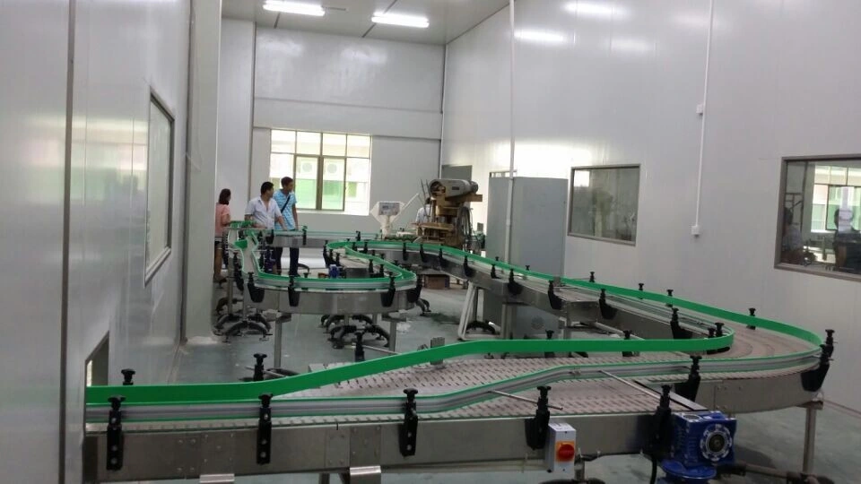 820 Plastic Single Slat Top Plate Chain Bottles Assembly Conveyor Systems for Industrial Lines