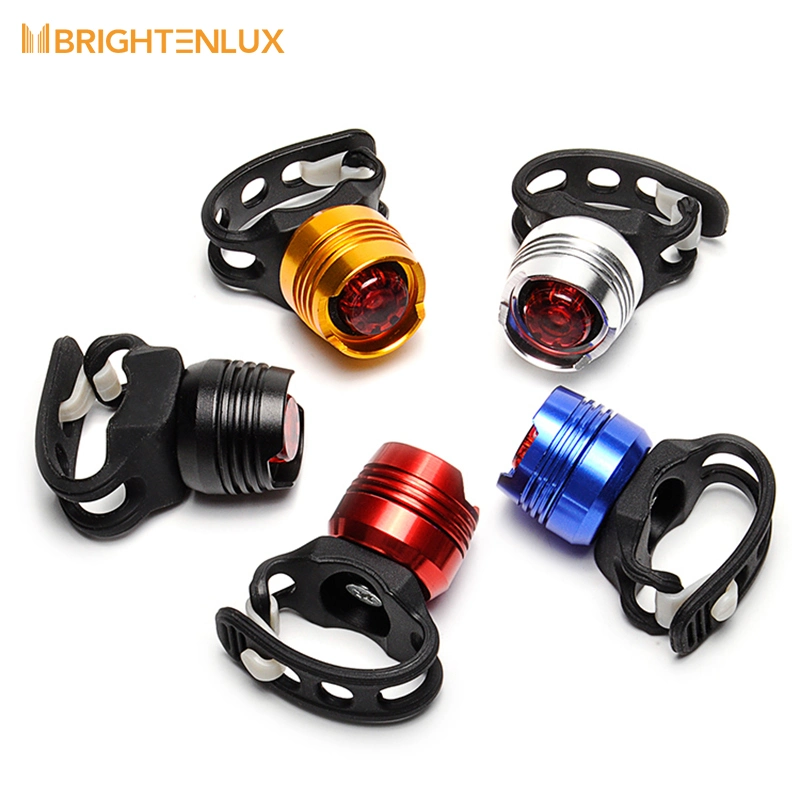 Brightenlux Support Custom Colors Waterproof Aluminum Alloy MTB Cycle Lamp Hybrid Road Safety Red Rear Bike Light LED Bicycle Tail Light