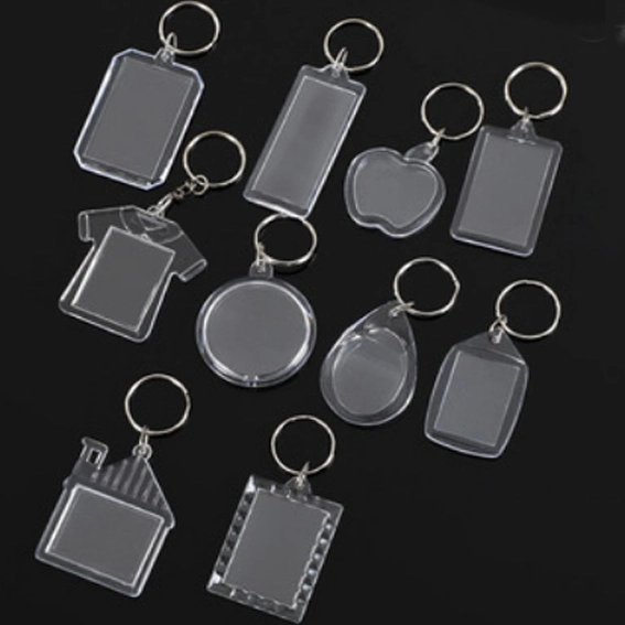 Gifts Transparent Keyring Plastic Acrylic Photo Picture Frame Keychain