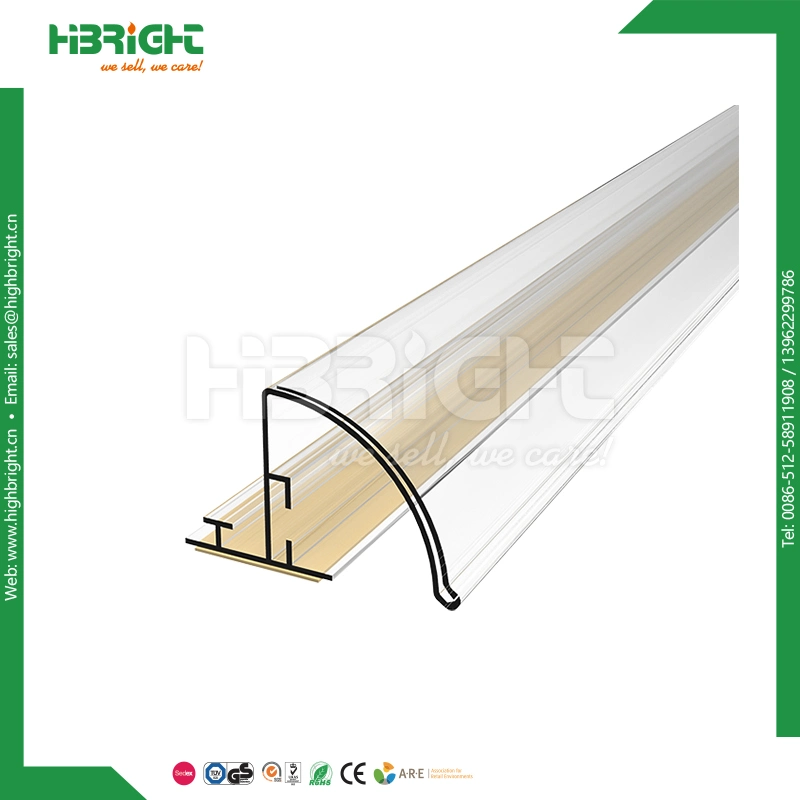 PVC Plastic Supermarket Display Data Strips Price Tag Holder Price-Holder with Adhesive Tape