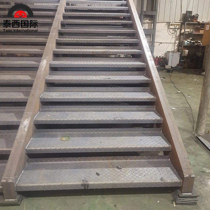 Customized High quality/High cost performance  Exterior Metal Stairs Factory Used Straight Steel Stairs