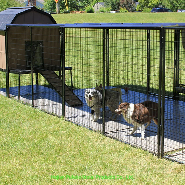 Perchas de malla de alambre soldadas de piso de Kennel a medida