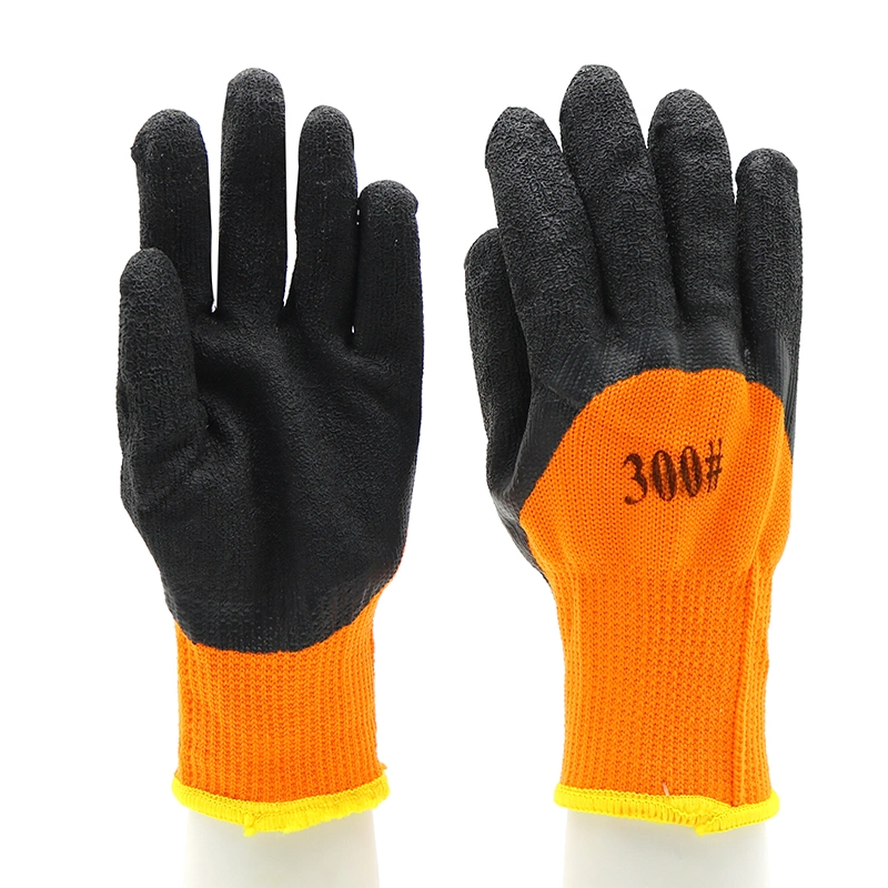 Black Oil Acid Resistant Anti Slip Latex Coated Work Gloves Custom Logo Soft Men Industrial Latex Gloves Safety