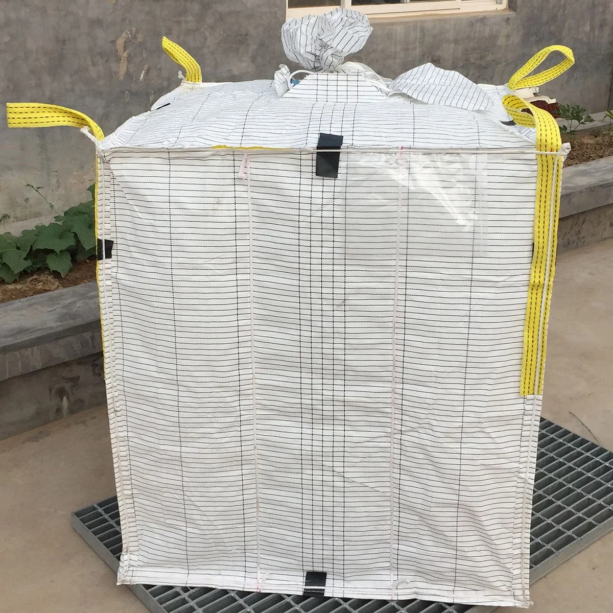 1000kg Super Sack 1500kg Big Bag Bolsa conductiva Jumbo Anti-Static Bolsa de transporte Sling Tote Bag 1ton FIBC PP Bag para productos químicos Material