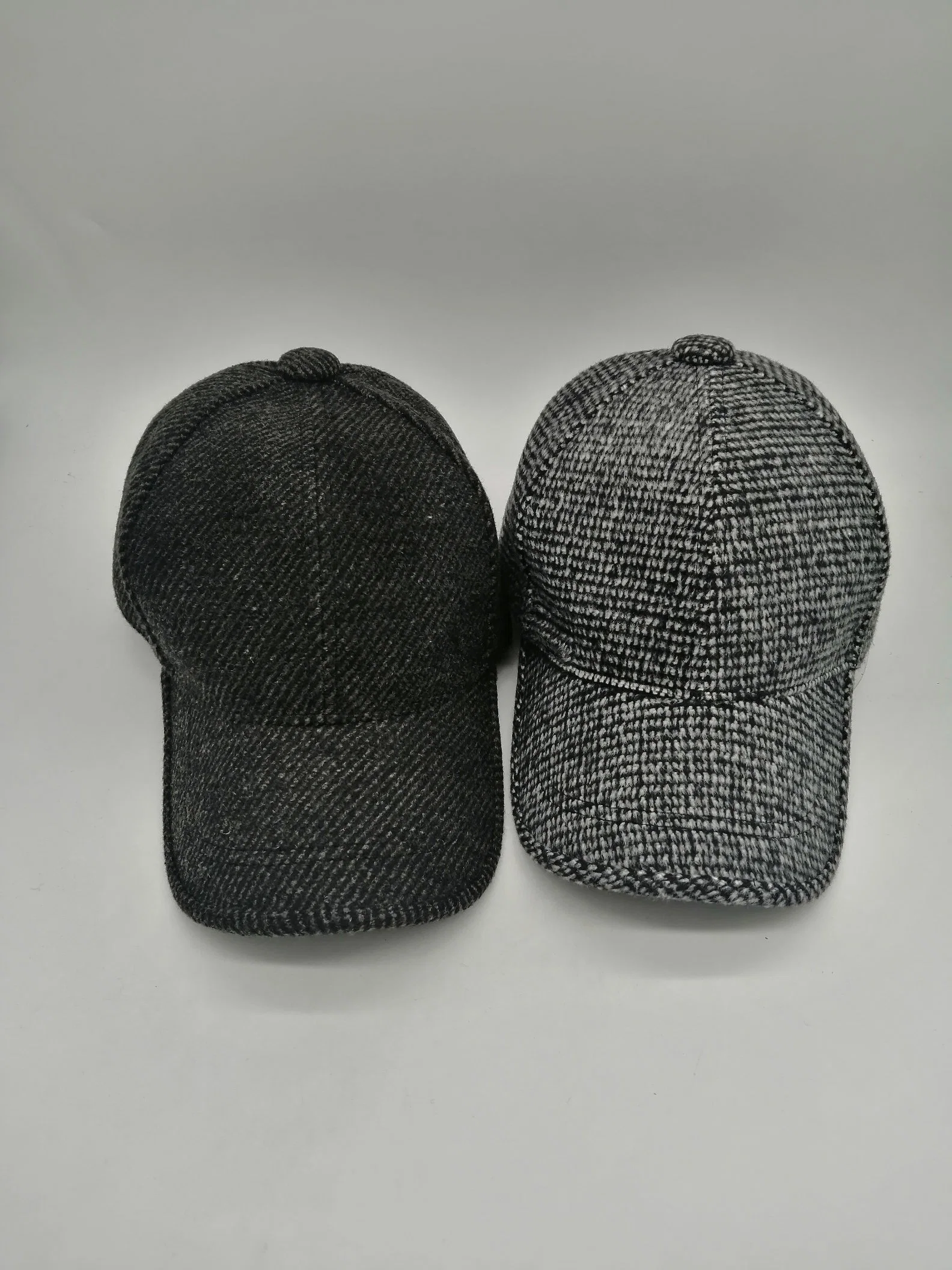 Winter Warm Baseball Cap 100% Polyester Tweed Outdoor Cold Protection Hat