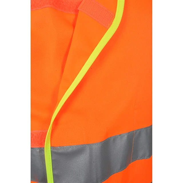 Malla de poliéster 100% personalizada Mayorista/Proveedor logotipo impreso en color naranja/amarillo reflectante En471 una alta visibilidad Chaleco de seguridad para el trabajo