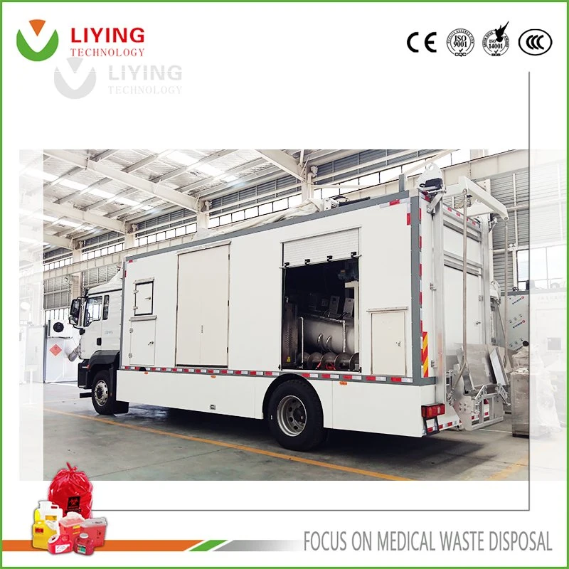 Non-Incineration Contaminated Medical Refuse Microwave Disinfection Mobile Disposal Treatment Device Vehile