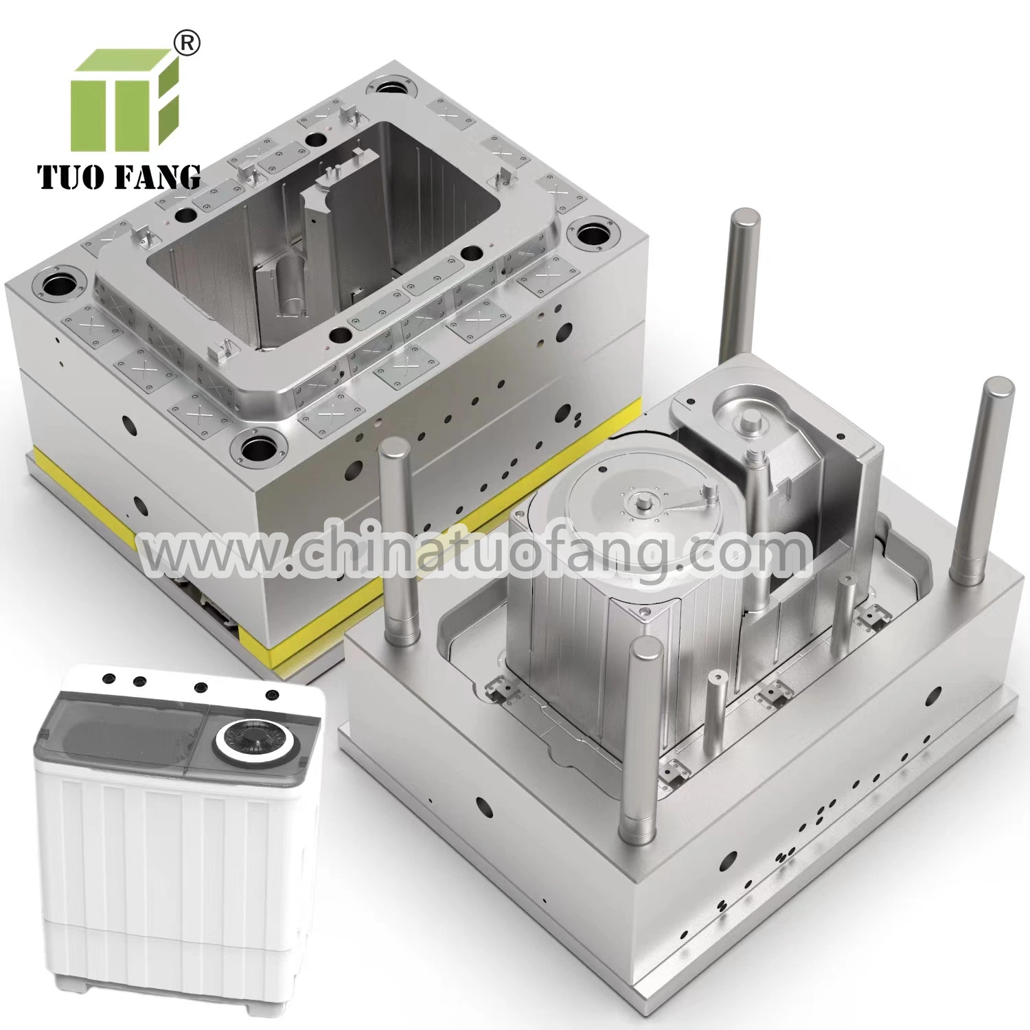 10 kg de peso 20kg Two-Tub Lavadora Tabla de control de molde de inyección de plástico