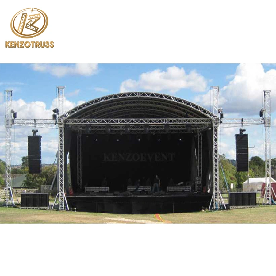 Aluminum Curved Stage Lighting Roof Truss