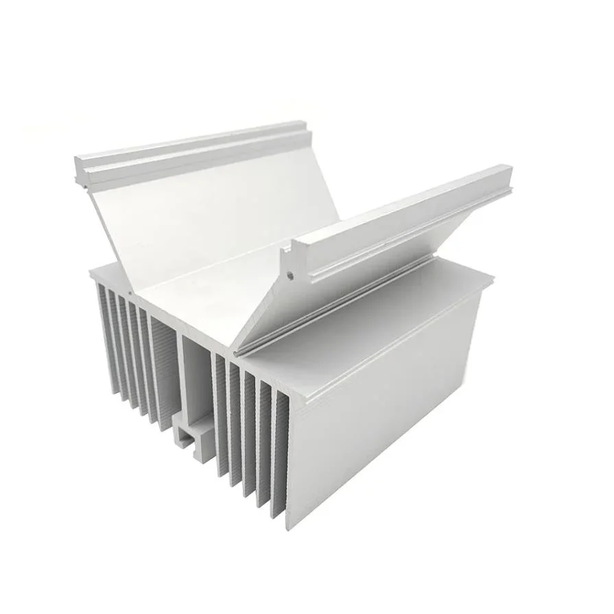 Precision Moulding White Powder Coating Aluminium Parts Extrusion Heatsink