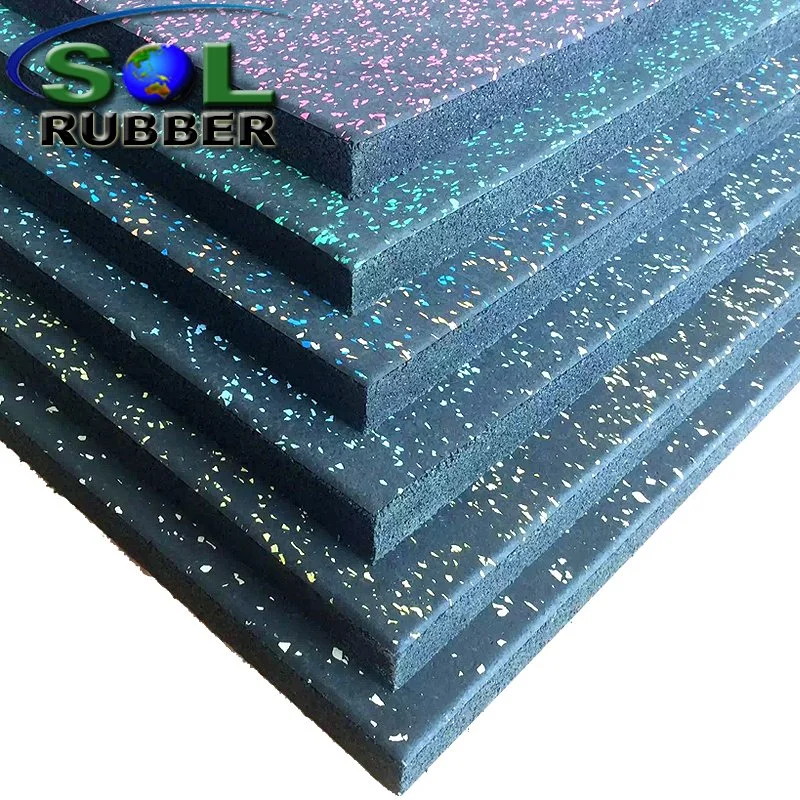 Sol Rubber Shock Absorbing Safety Elasticity Floor Gym Rubber Floor Mat