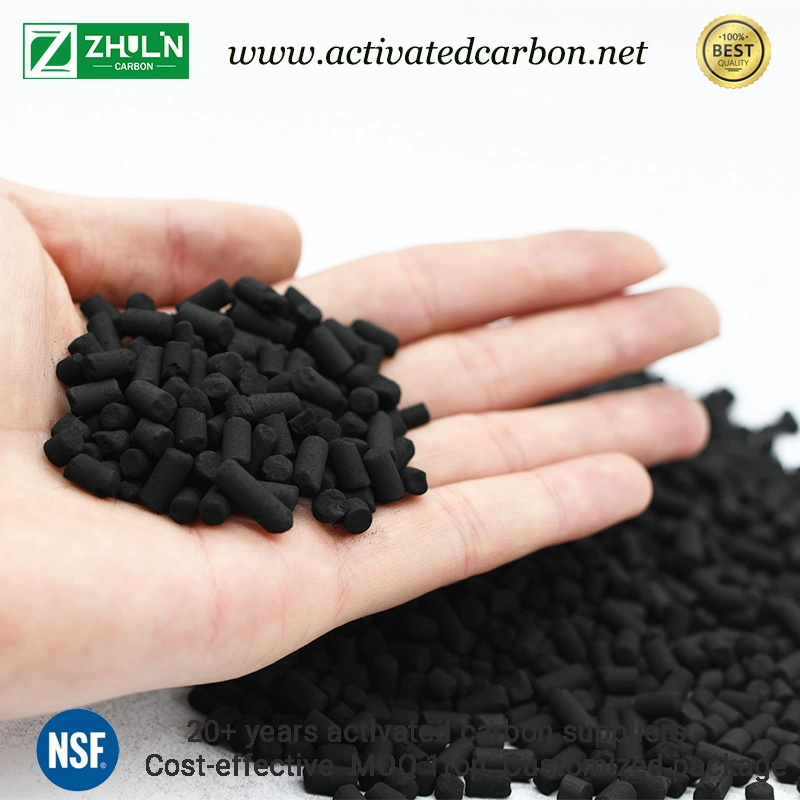 Popular Products High Iodine Value 950mg. G 4mm Pellet Activated Carbon for Air Purification