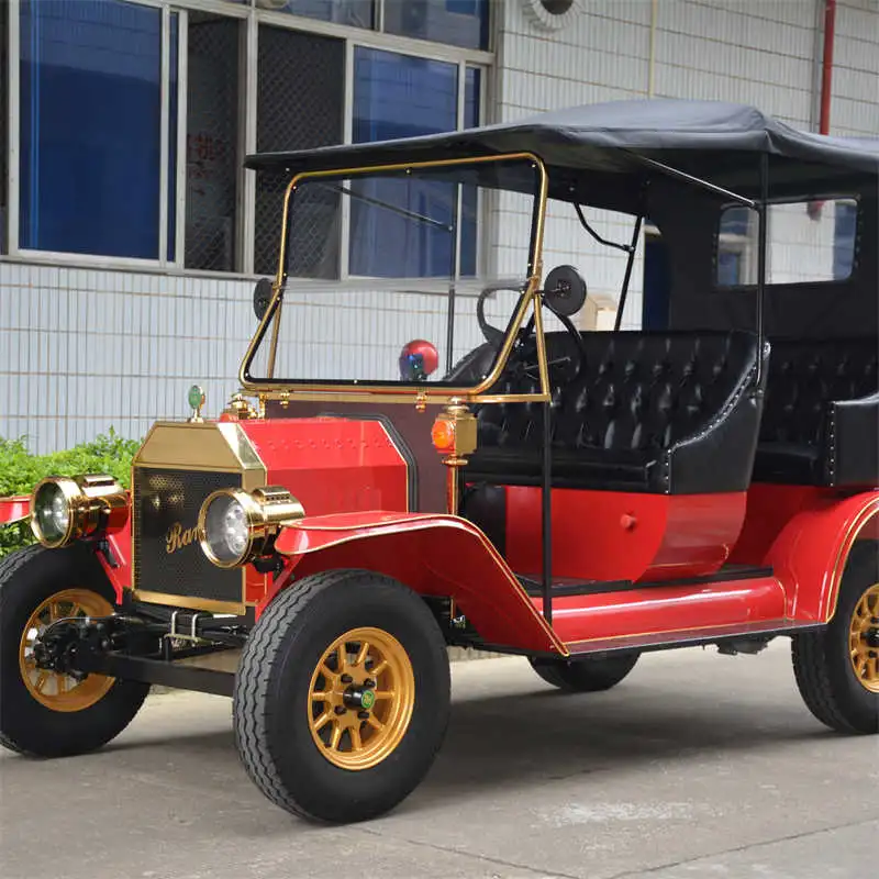 Shuttle Electric Car Battery Powered Tourist Sightseeing Antique Classic Old Vintage Car