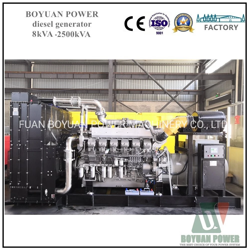 Mitsubishi Engine Open Type Silent Type Diesel Power Generator Set 1200kw 1500kVA