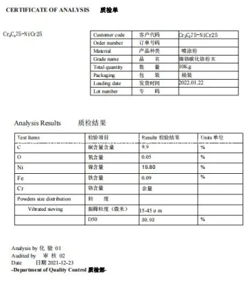 High Purity 99.9% Hot Sale Metal CH Powder Spherical Chromium Powder for Spraying