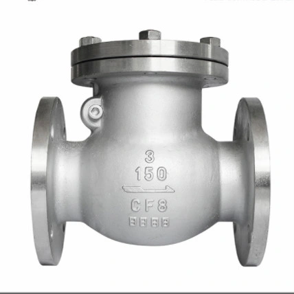 Customer Logo CF8 CF8m SS304 SS316 SS304L SS316L Flange End Connection Swing Check Valve