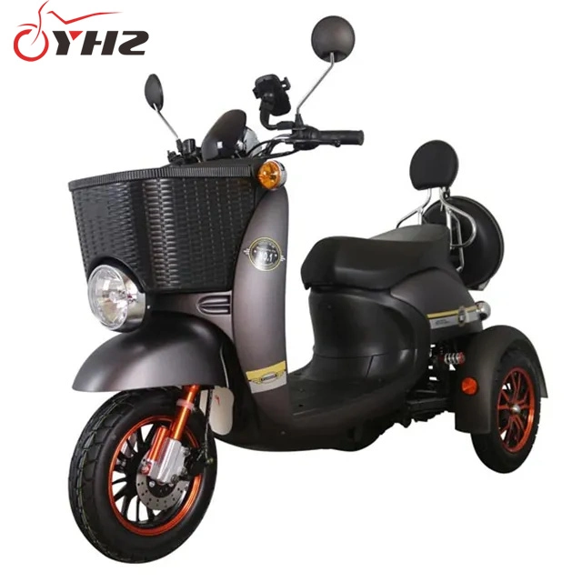 Quality 3-Wheels with Big Basket 48V20ah500W Mobility Moped Electric Scooter