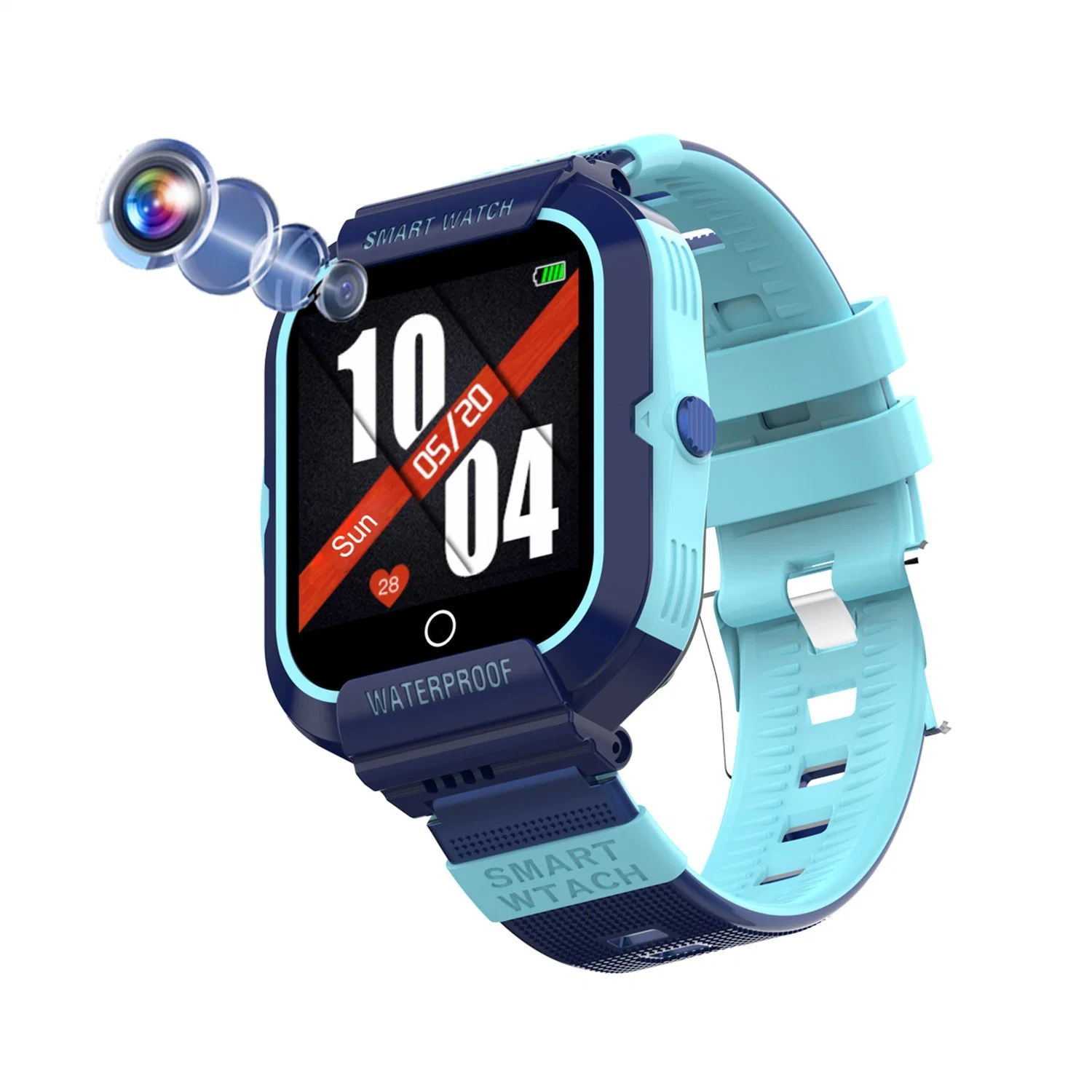 New Arrival LTE IP67 Waterproof Teen Students Kids Smart Watch GPS Tracking with Video call Panic Button for Fitness Tracker P42U