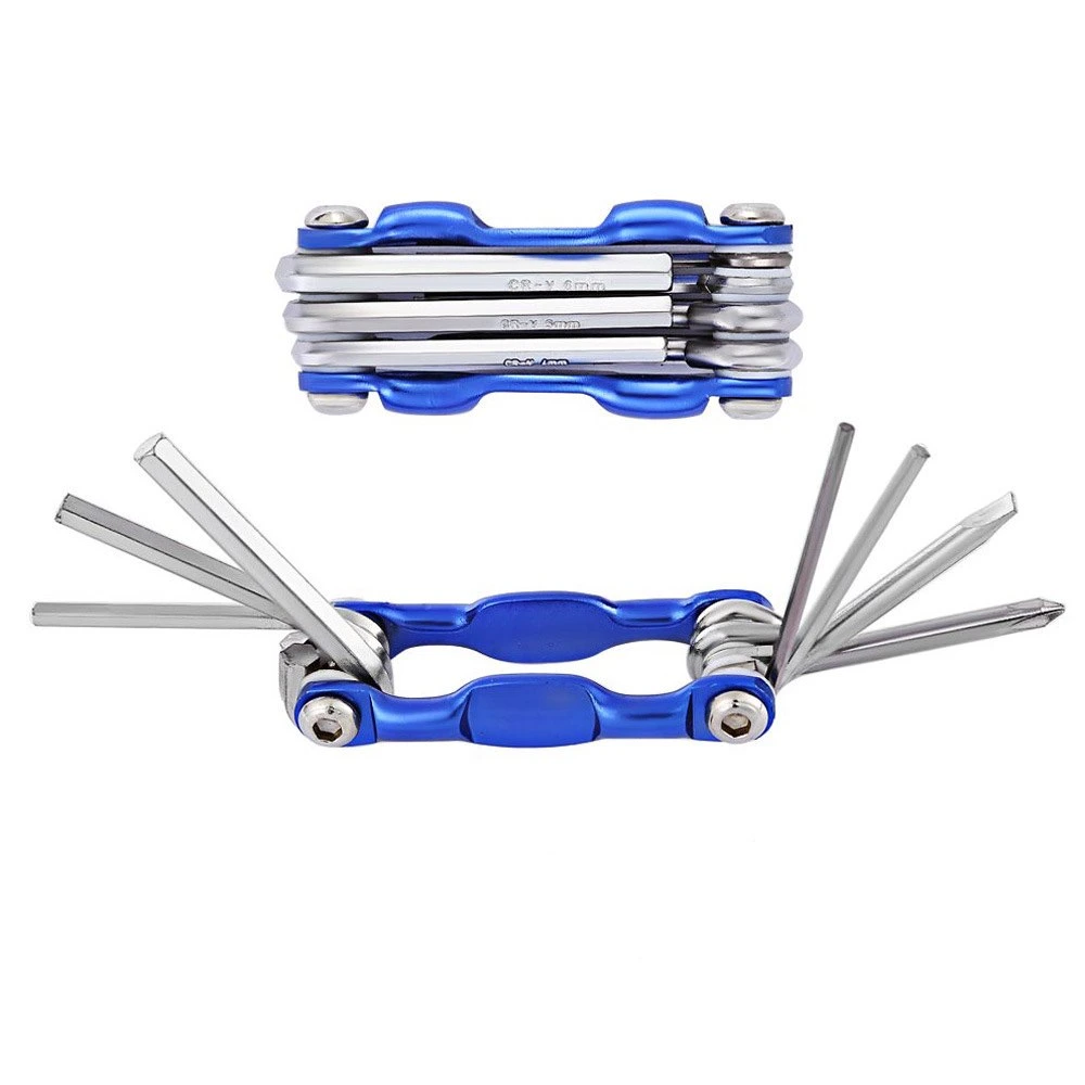Wholesale/Supplier Price 6-in-1 Bicycle Multitool Daily Use Bike Repair Tool Blue