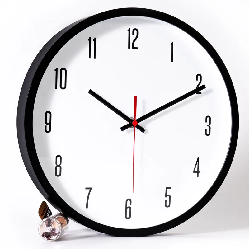 Modern Home Decoration Digital Clock Factory Promotes 12 Inch Round Plastic Wall Clocks