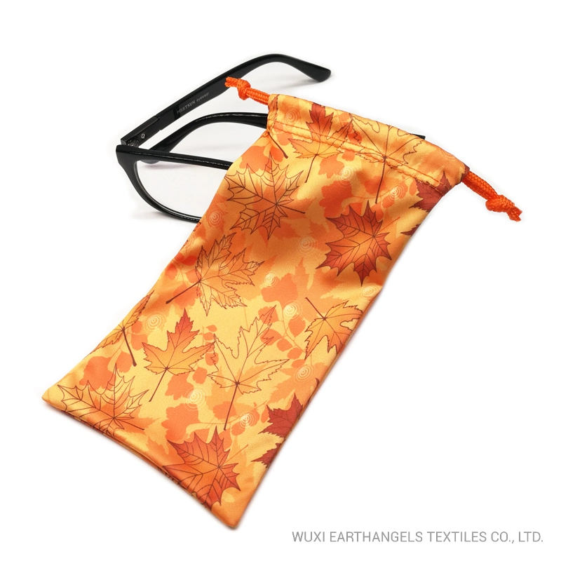 Custom Printed Microfiber Sunglasses Holder Silk Cloth Bag Eyeglasses Pouch