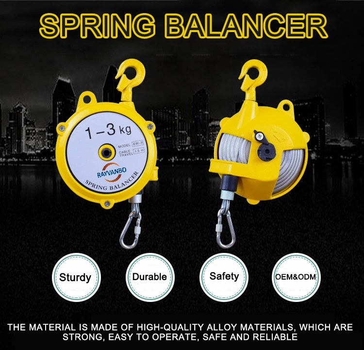 Weighting Range 1-3kg 3-5kg 5-9kg 9-15kg Spring Balancer for Industrial Use Spring Hanging Tool Balancer