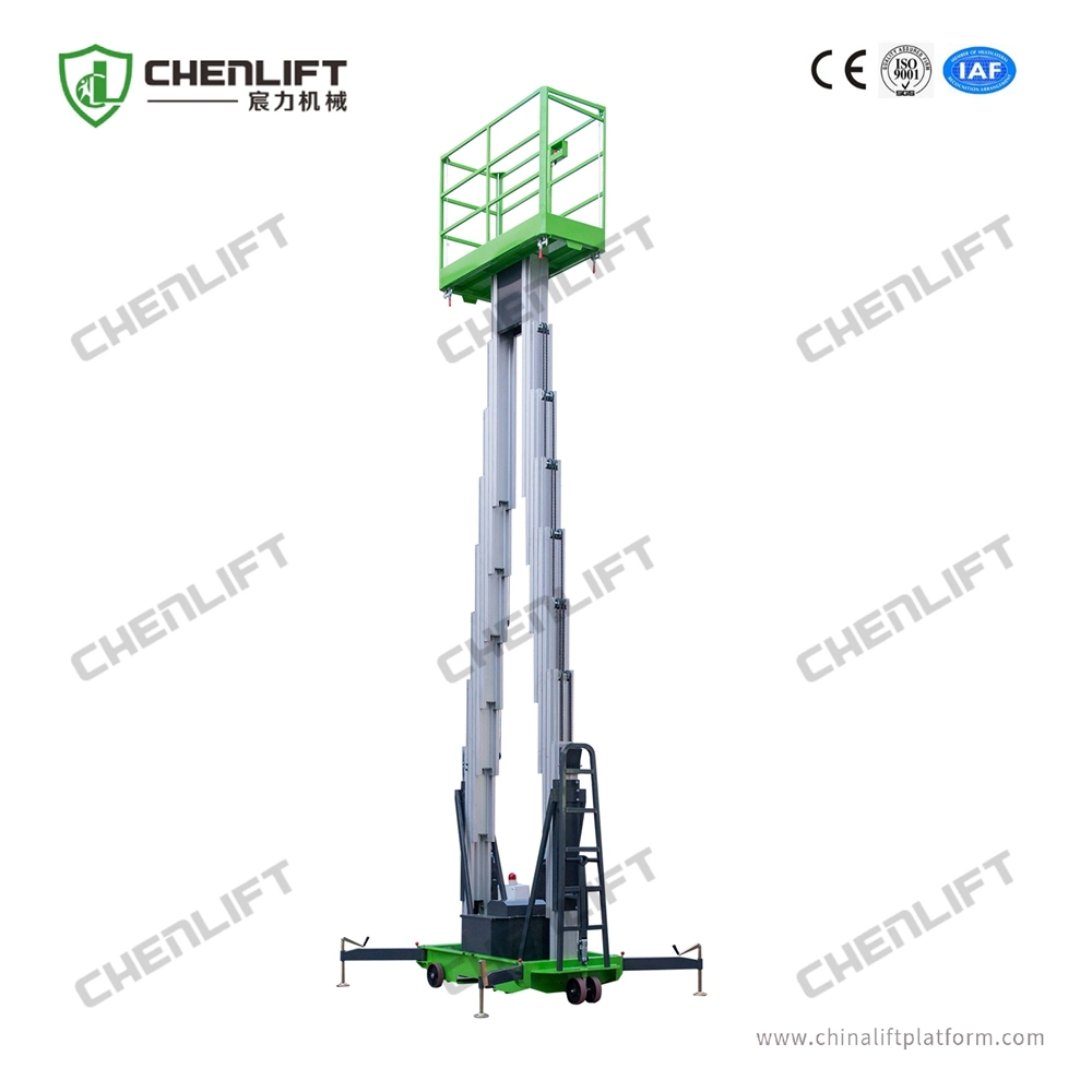 200kg Loading 12m Height Double Mast Hydraulic Lift Aerial Work Platform