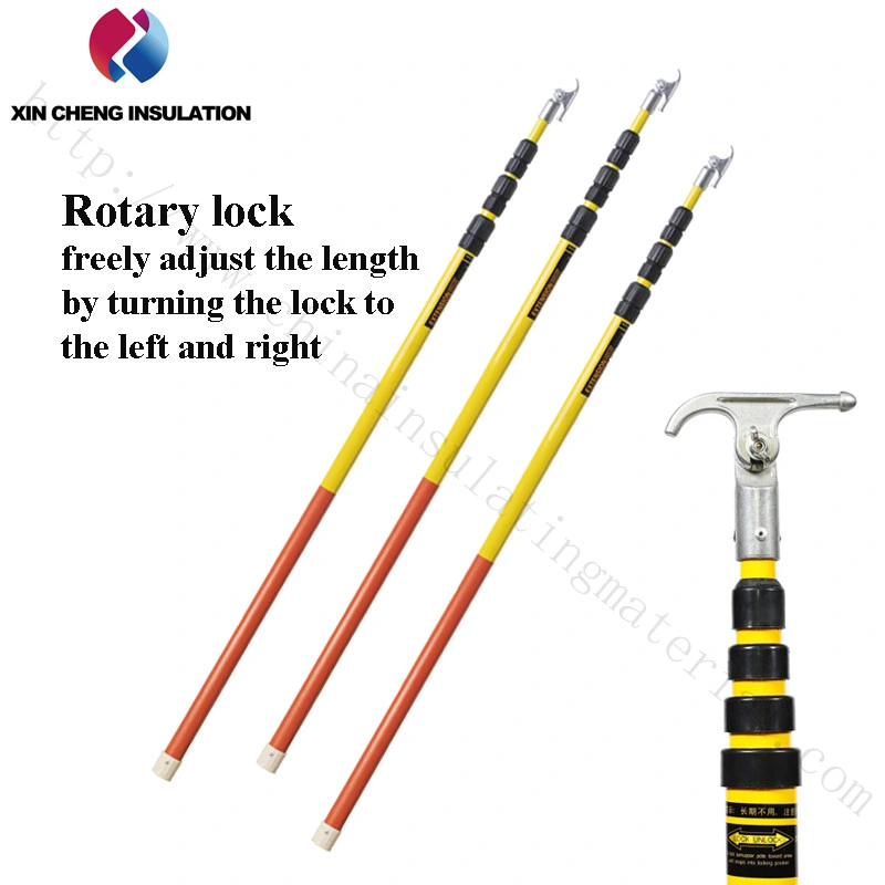 High Voltage Fiberglass Telescopic Insulated Operation Hot Sticks Rod