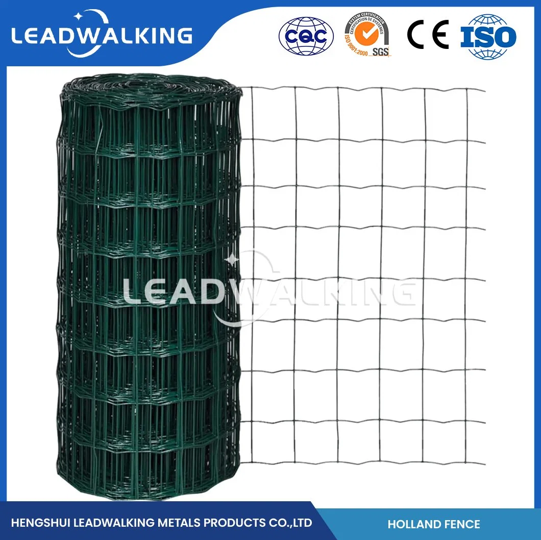 Leadwalking Euro Zaun Welding Mesh Factory Custom 2 Zoll Edelstahl Stahl geschweißte Drahtgeflecht mit PVC-Beschichtung China 50.8X101.6mm Mesh Niederländisches Netz Fechten