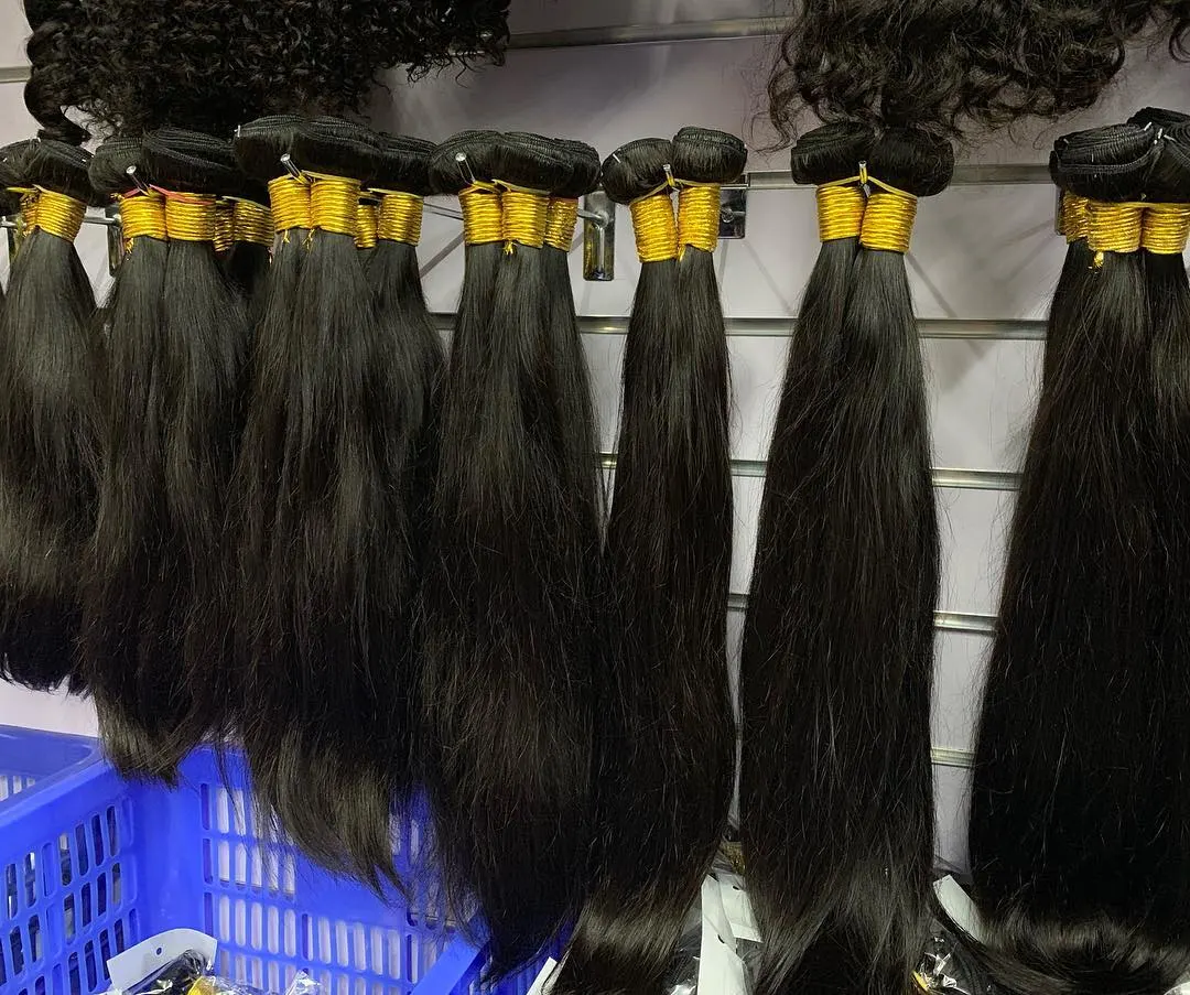 Super Double Drawn Straight Hair Raw Indian Hair Bulk