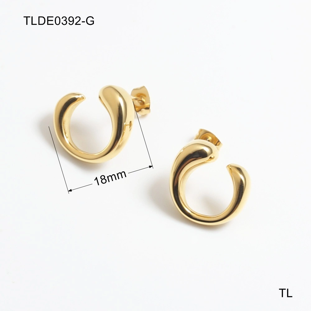 Factory Wholesale/Supplier Customization 18K PVD Gold-Plated Casting Process Stainless Steel Earrings Fashion Jewelry Spot Wholesale/Supplier