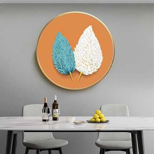 UK USA EU Decorative Painting Art Ideas Art Painting Wall Decoration for Round/Square Frame Shape