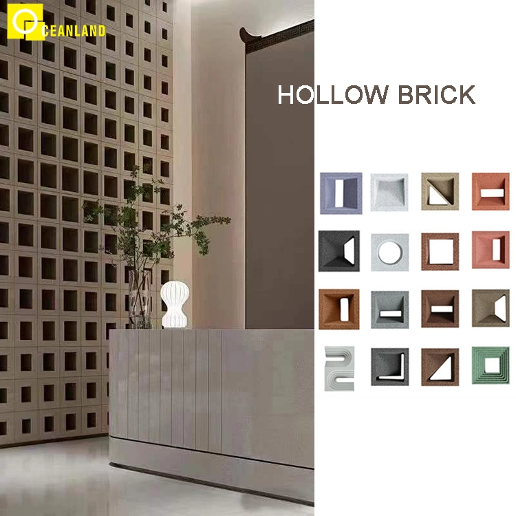 Original Factory Outdoor Yellow Wall Clay Tile Hollow Construction Bricks