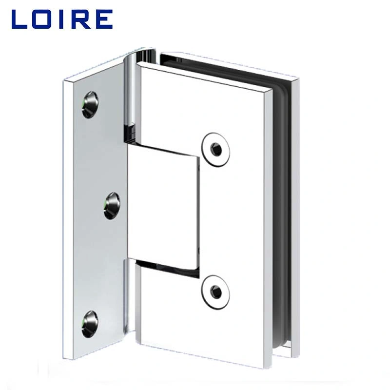 OEM/ODM Bright Chrome Plated Cp Solid Brass Glass Hardware Shower Hinges Clamps for Shower Glass Door