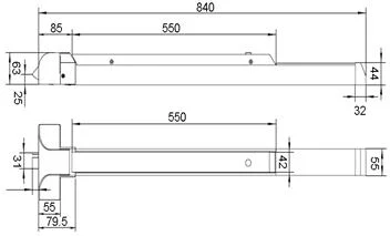 Safety Rated Devices Fire Door Push Bar System