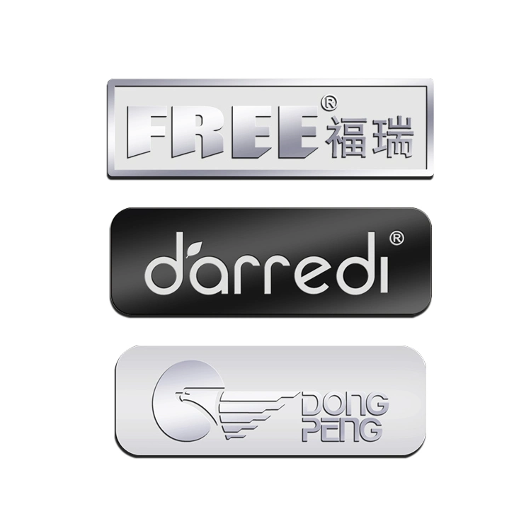 Wholesale/Supplier Embossed Stainless-Steel Brand Logo Label for Fashion Clothing Furniture Appliance Product Metal Decal Pet Tag Promotional Gift Fob Coin Art Craft