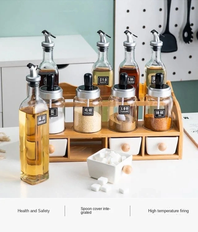 High-Value Kitchen Condiments Condiments Storage Box Household Salt Sauce Box Set Condiments